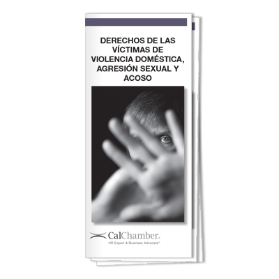 California Rights of Victims of Domestic Violence, Sexual Assault and Stalking Pamphlets (Spanish)