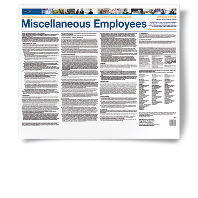 Wage Order 17 - Miscellaneous Employees