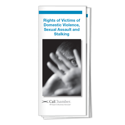 California Rights of Victims of Domestic Violence, Sexual Assault and Stalking Pamphlets