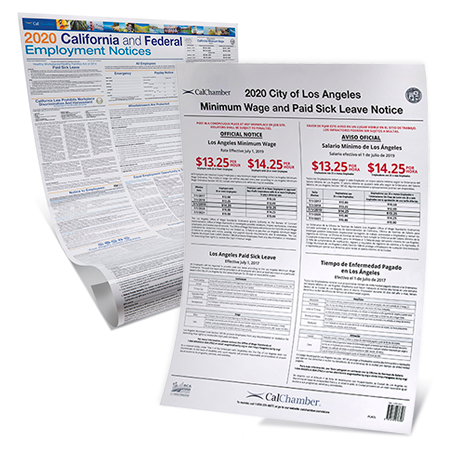 2020 Labor Law Poster Kit - Los Angeles (1 to 9 Employees)