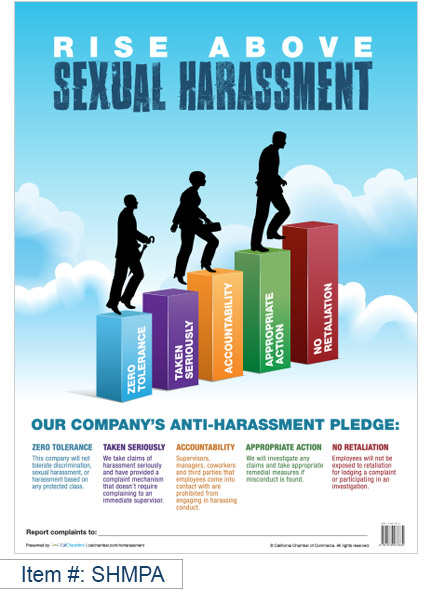 Calchamber Store Product Details Sexual Harassment Prevention Poster 6612