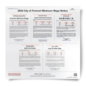 Fremont Minimum Wage Poster