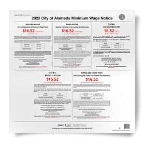 Alameda  Minimum Wage Poster