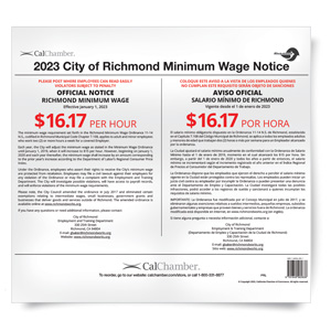 Richmond Minimum Wage Poster