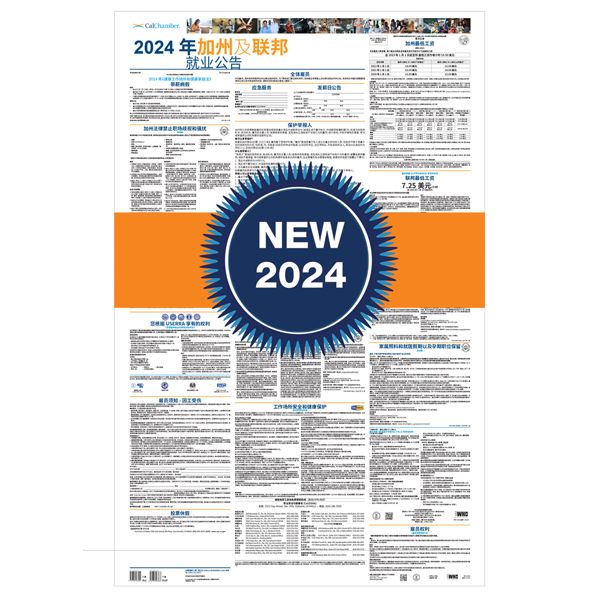 2023 New Jersey Labor Law Poster with Replacement Service