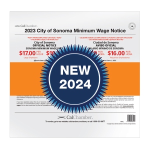 Sonoma Minimum Wage Poster