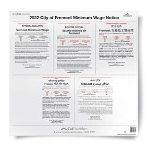 Fremont Minimum Wage Poster
