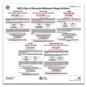 Alameda  Minimum Wage Poster