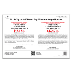 Half Moon Bay Minimum Wage Poster