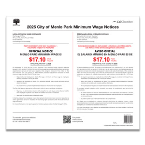 Menlo Park Minimum Wage Poster