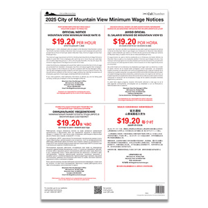 Mountain View Minimum Wage Poster