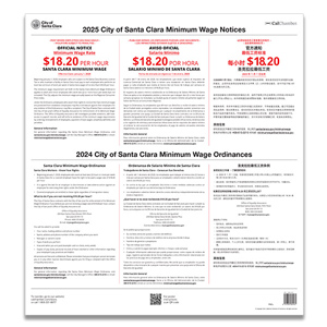 Santa Clara Minimum Wage Poster