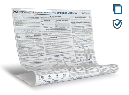 Picture of CA and Federal Labor Law Poster (SP) Laminate Poster Protect