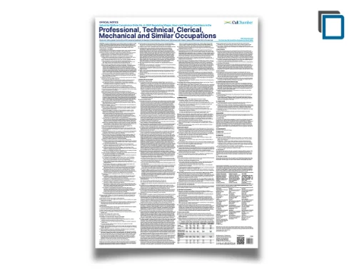 Picture of CA Wage Order 4-Professional Tech, Clerical, 