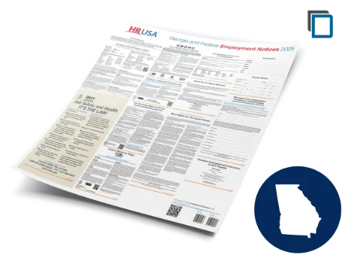 Picture of GA & Federal Labor Law Laminated Poster (ENG)