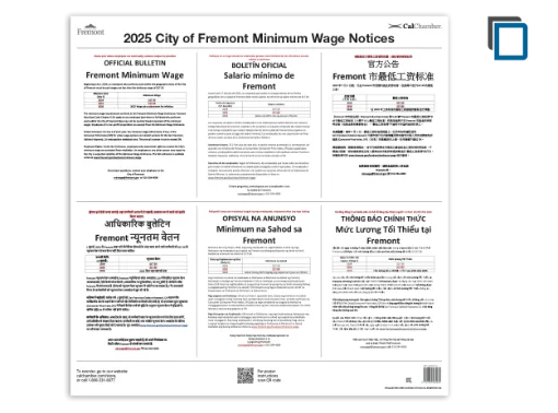 Picture of Fremont Minimum Wage Poster