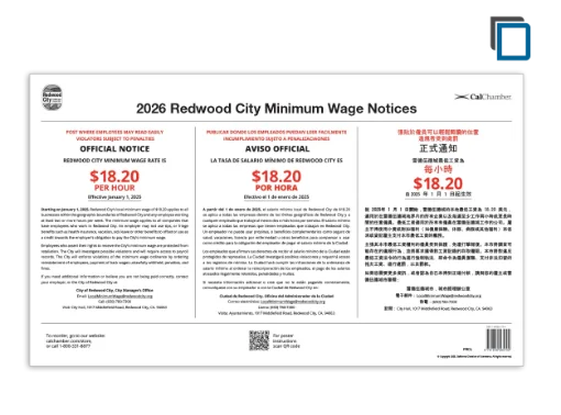 Picture of Redwood City Minimum Wage 