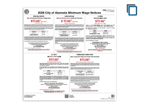 Picture of Alameda Minimum Wage Poster