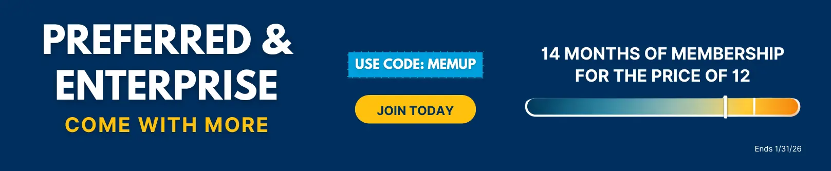 Preferred and Enterprise Memberships come with more.