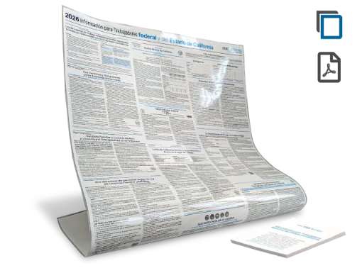 Picture of CA and Federal Labor Law Notices (SP) Digital with Laminate