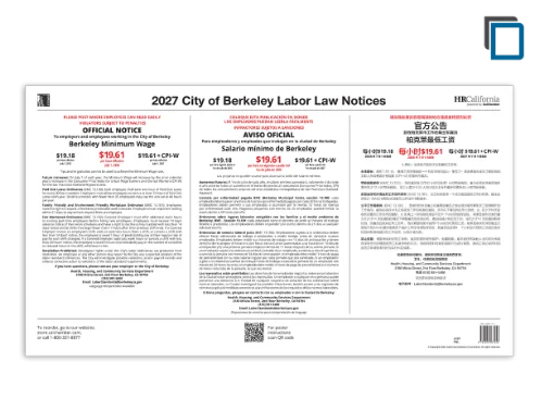 Picture of Berkeley Labor Law Poster